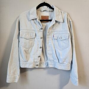 Levi's Strauss Denim Trucker Jacket Women XS Light Wash Casual Classic Outerwear